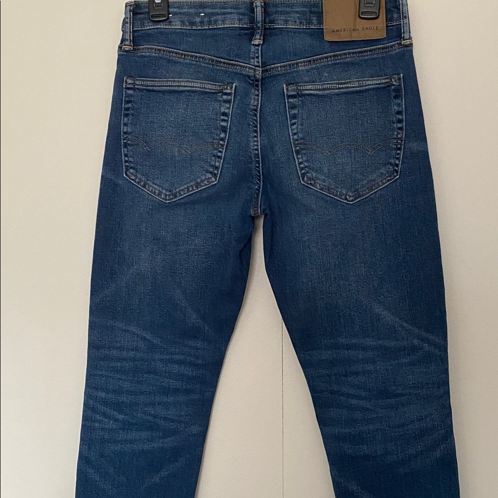 American Eagle Outfitters Airflex + Dark Blue Skinny Jeans Mens 28